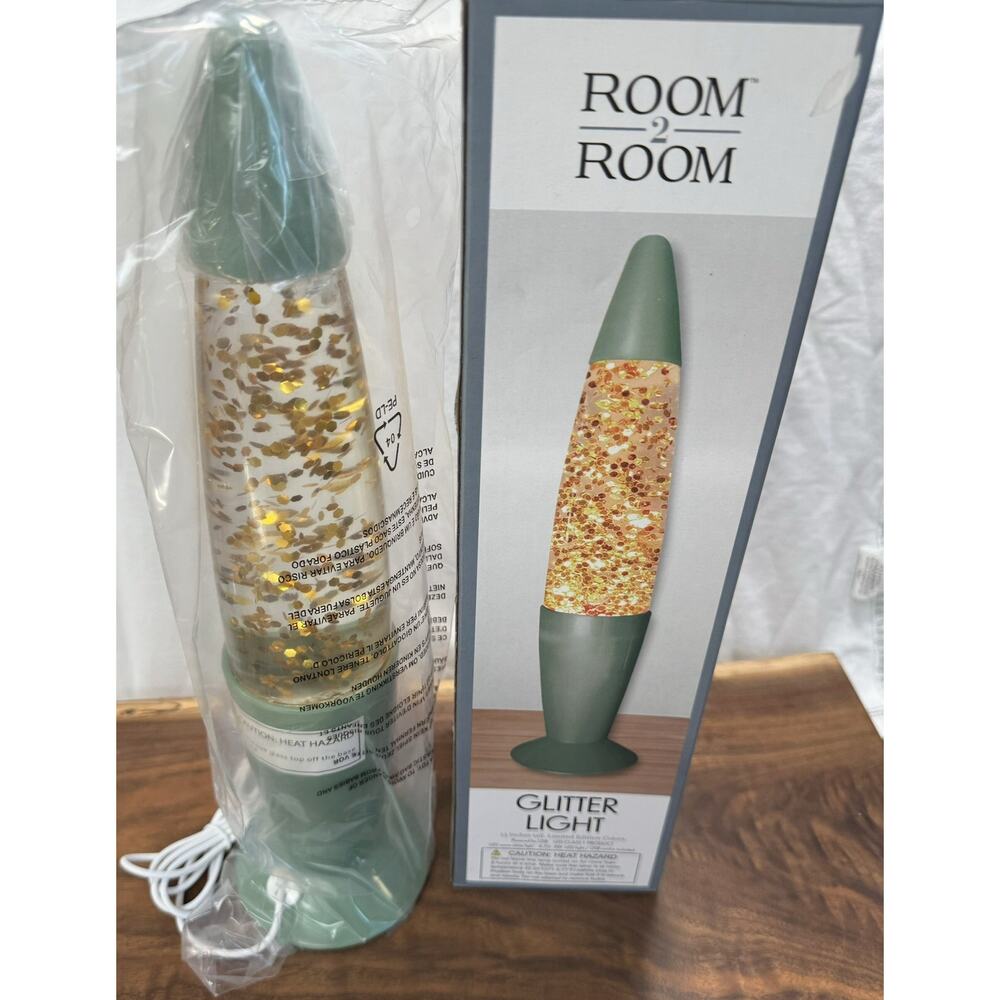 Room 2 Room Glitter Light Green/Gold 13" New